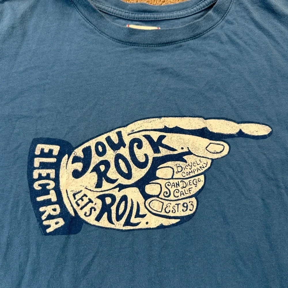 Electra “you rock, let’s roll” tee shirt.